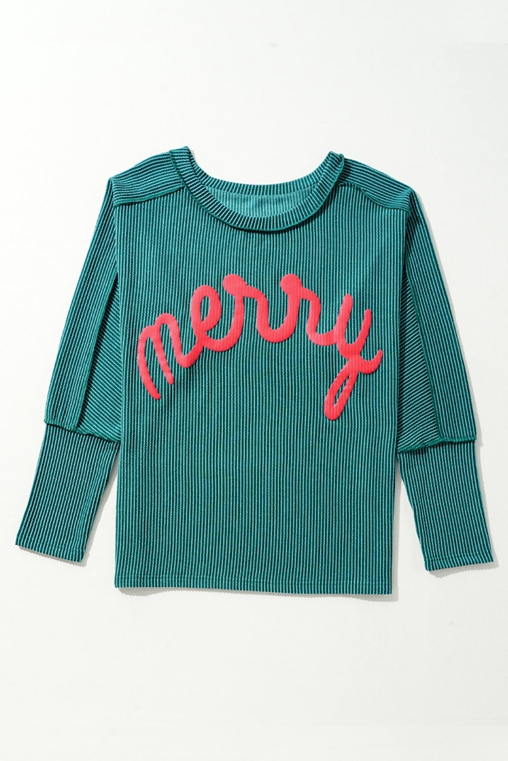 Merry Graphic Corded Batwing Sleeve Knit Top