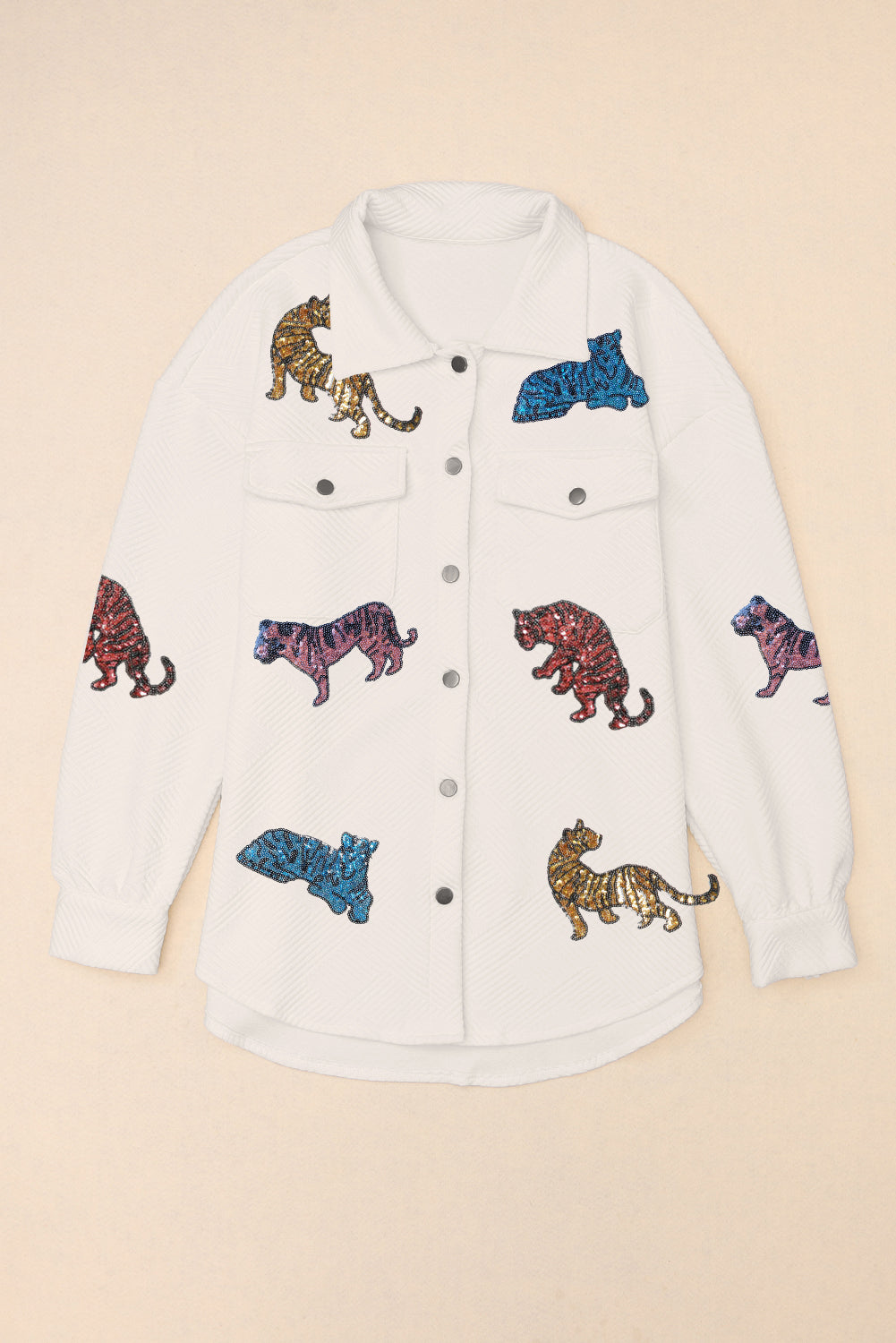 Glitter Tigers Textured Shacket