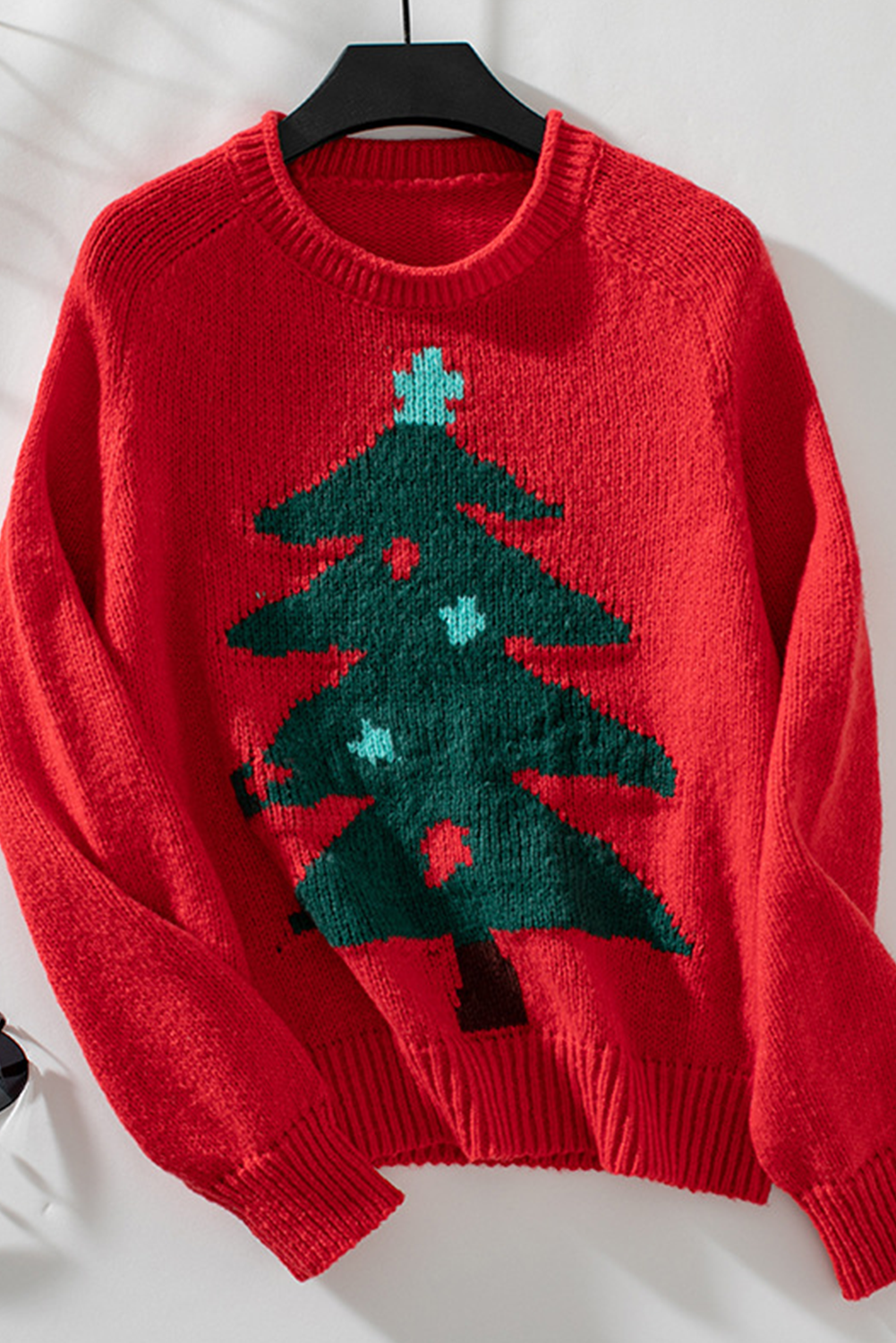 Christmas Tree Graphic Crew Neck Sweater