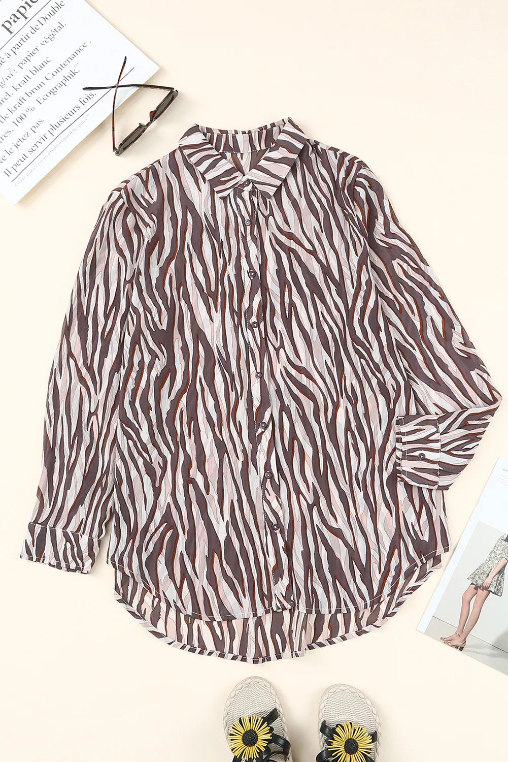 Animal Print Buttons Shirt