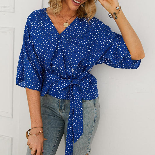 Summer strappy women's blouse