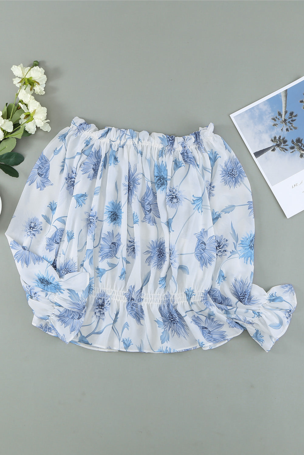 Floral Print Off the Shoulder Blouse