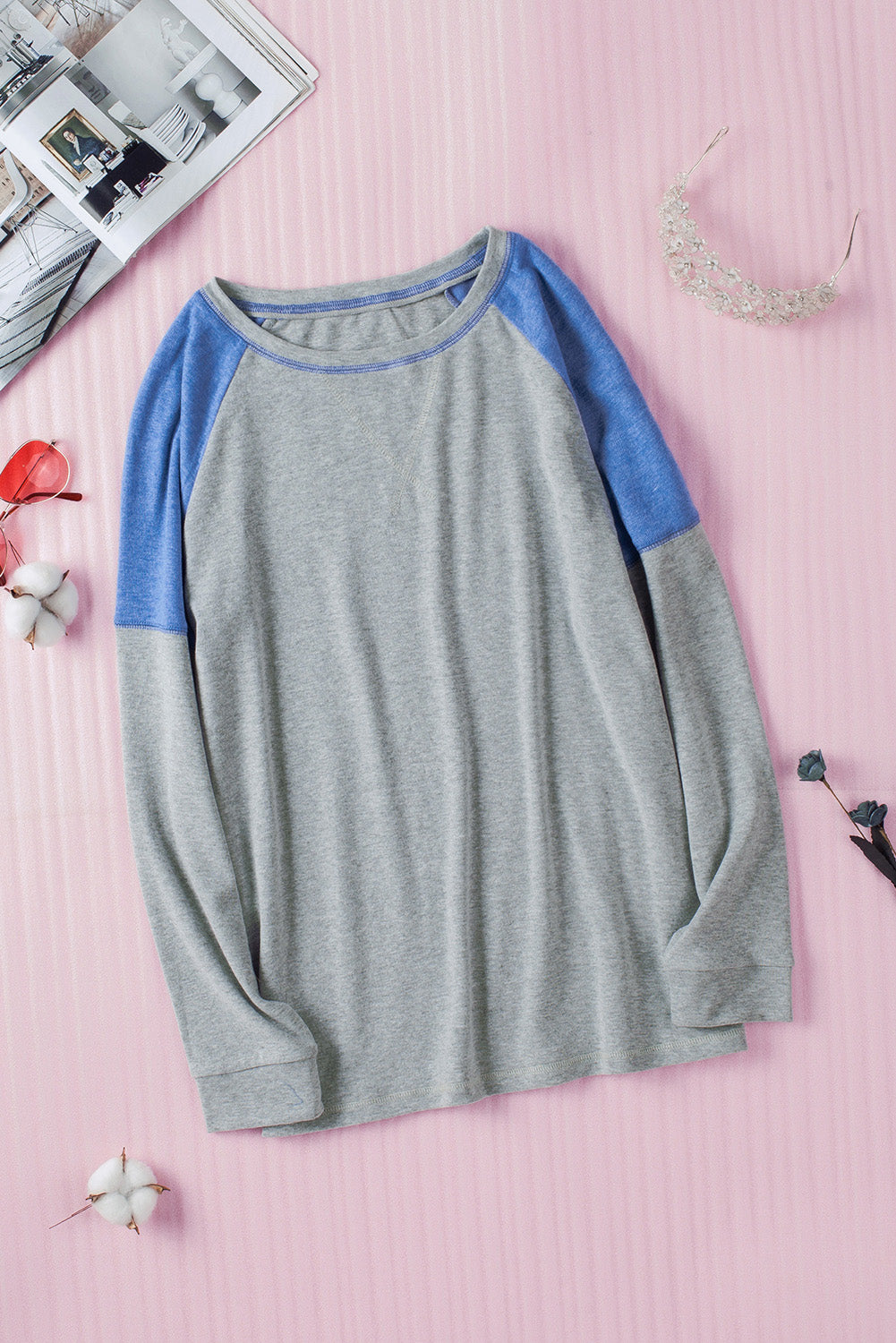 Color Block Raglan Sleeve Top
