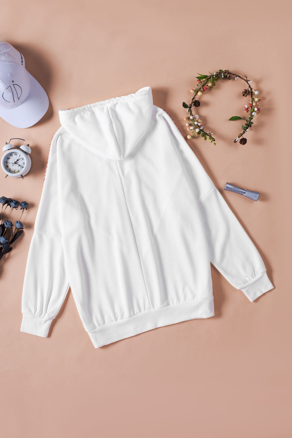 Chevron Sequin Pullover Hoodie