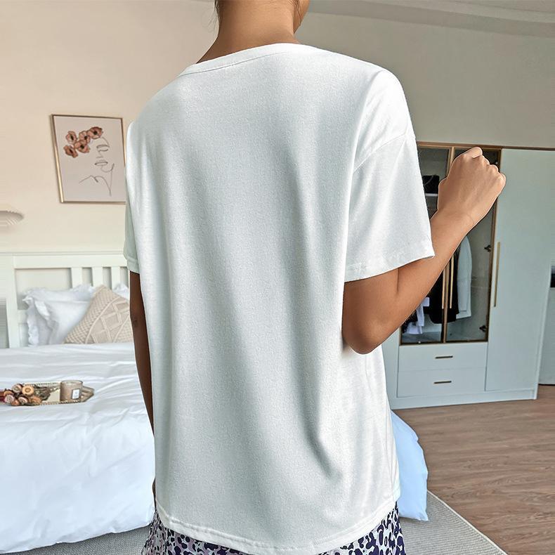 Solid color knitted cotton short blouse