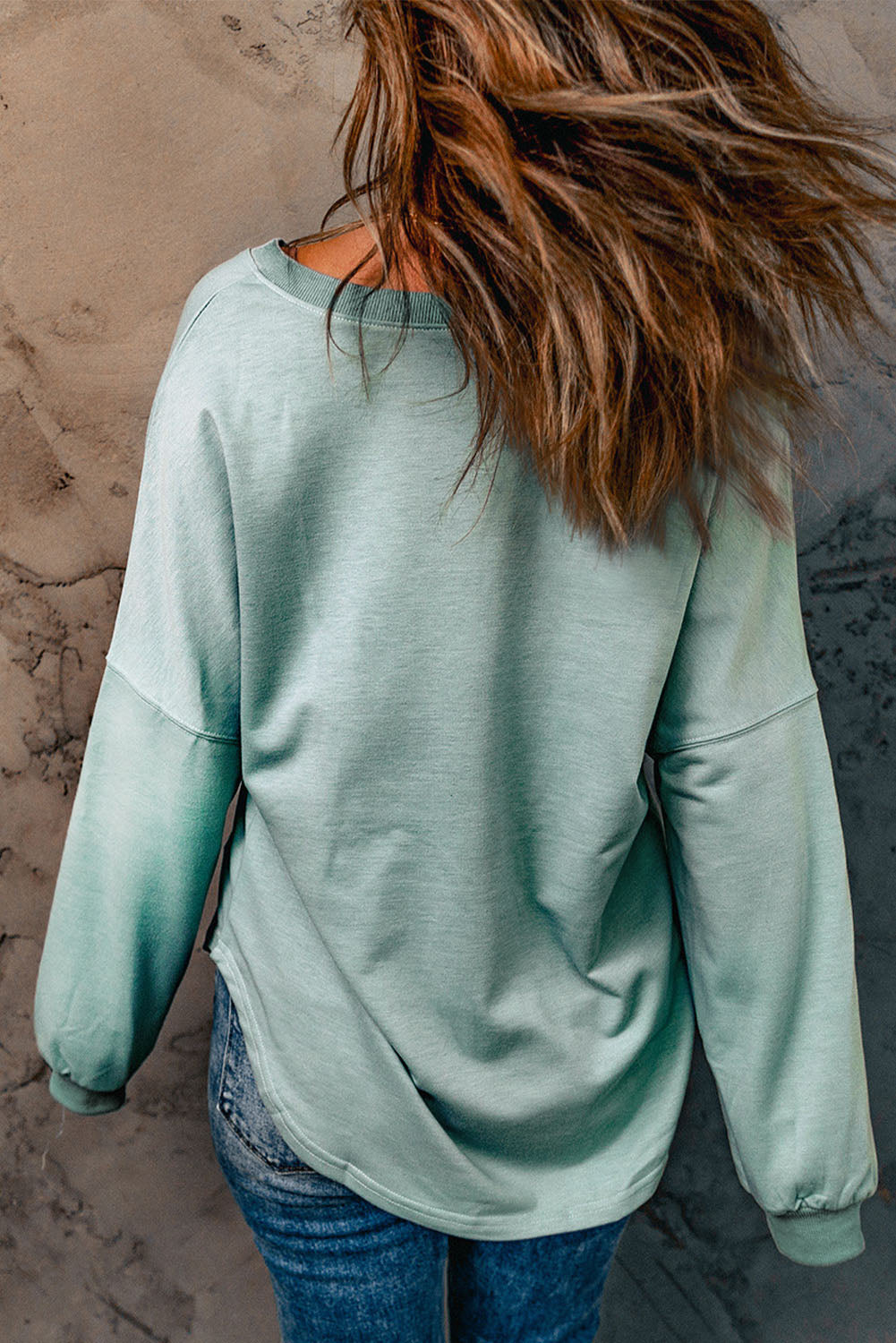 Buttoned V Neck Cotton Loose Fit Top