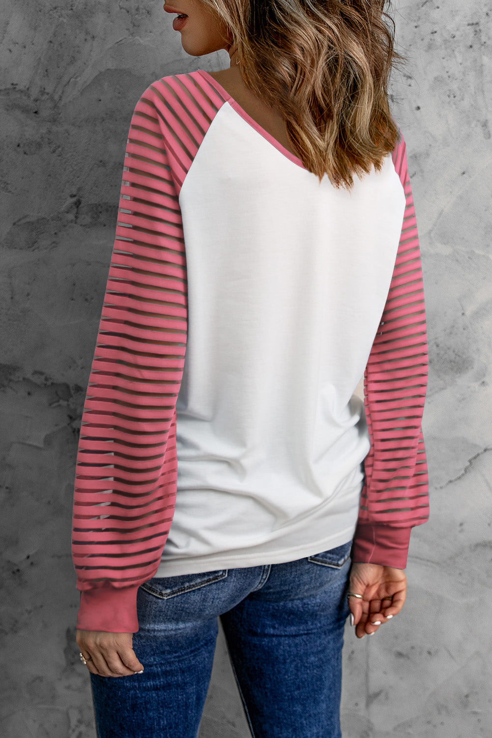 Leopard Print Patchwork Mesh Long Sleeve Top