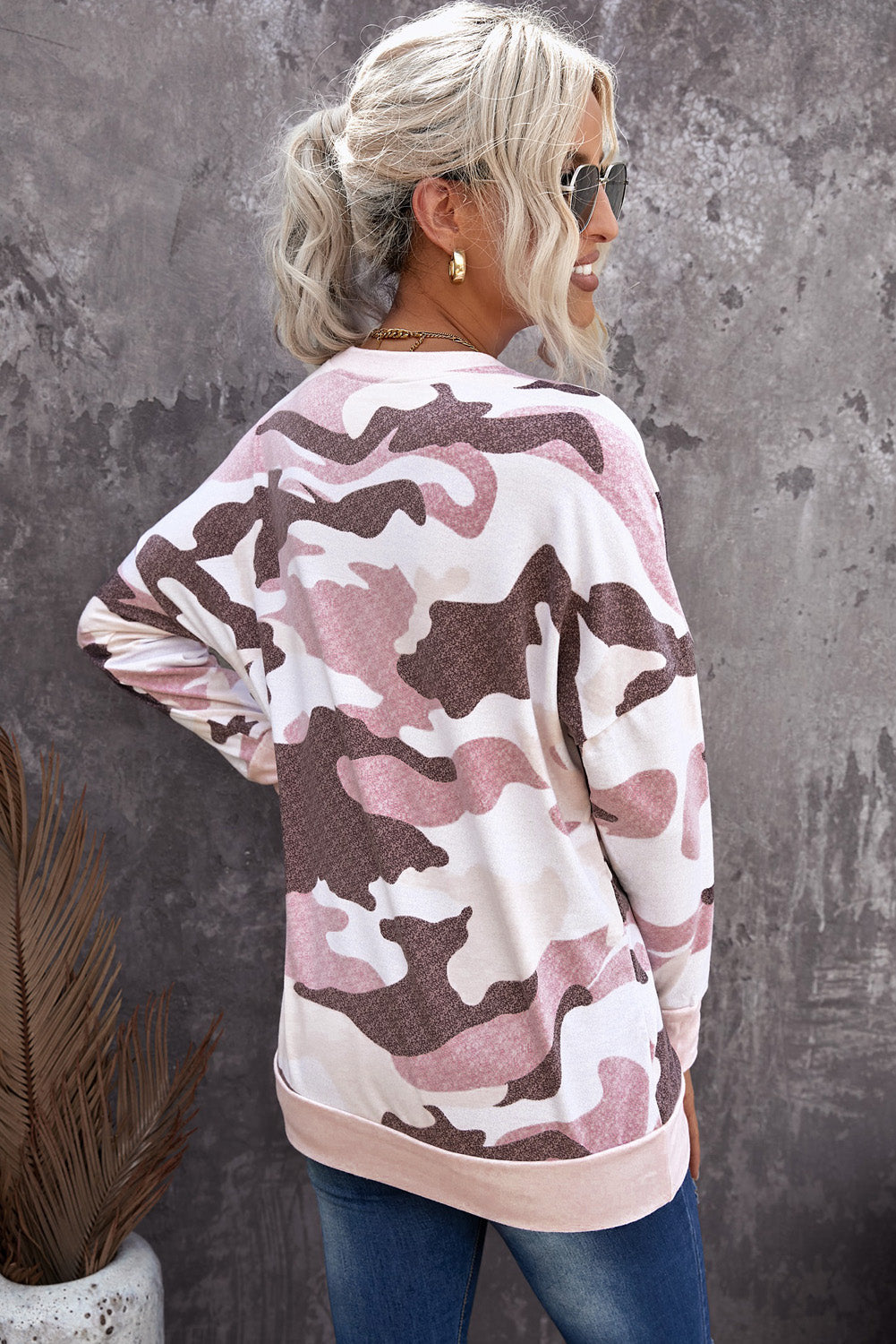 Digital Camo Print Sweatshirt