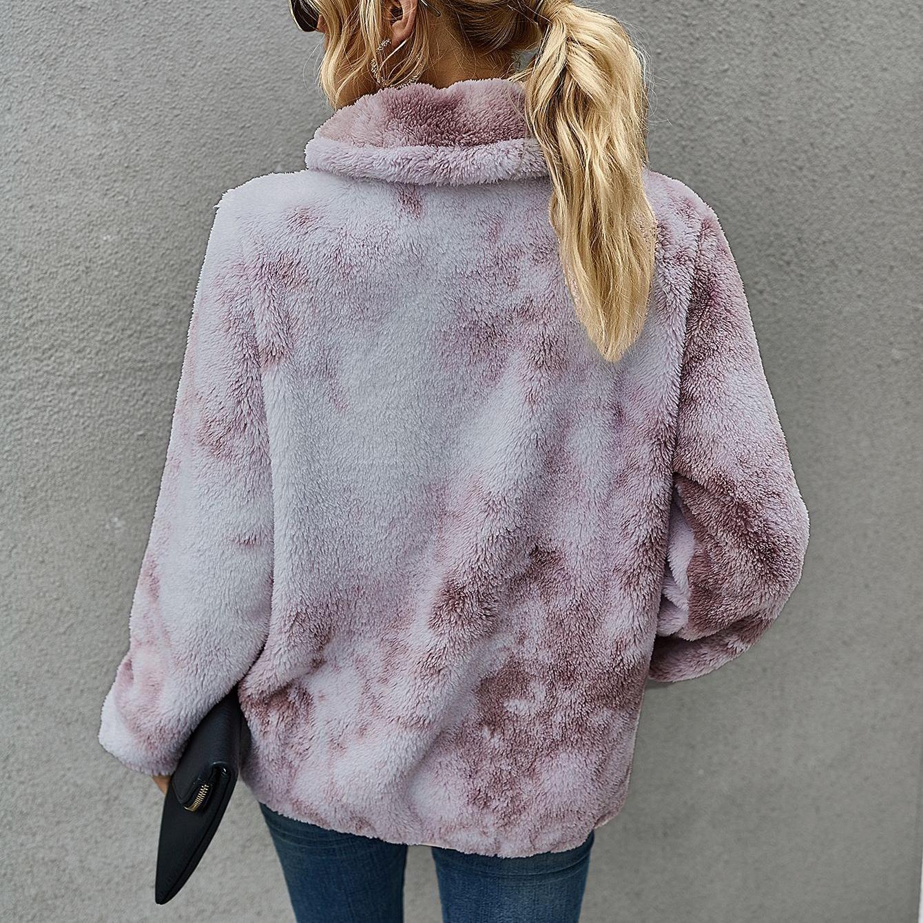 Winter warm tie-dye sweatshirt