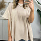 Corded Knit Pocketed Loose Fit T Shirt