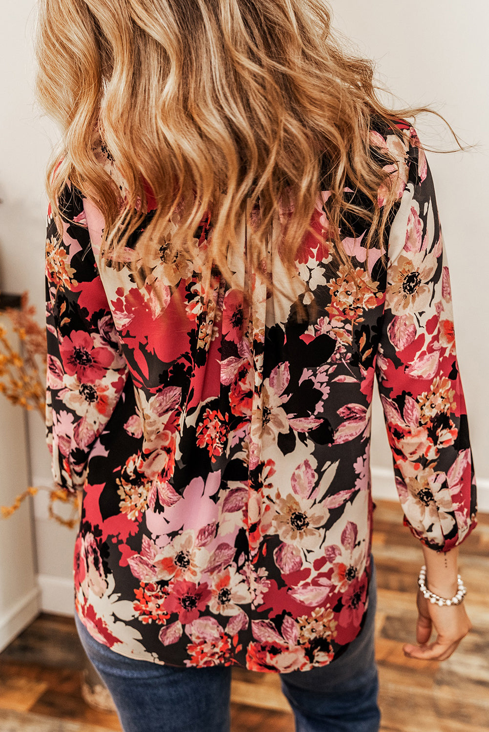 Floral Print Button Up Casual Shirt