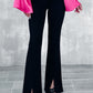 Split Front Flare Bottom Pants