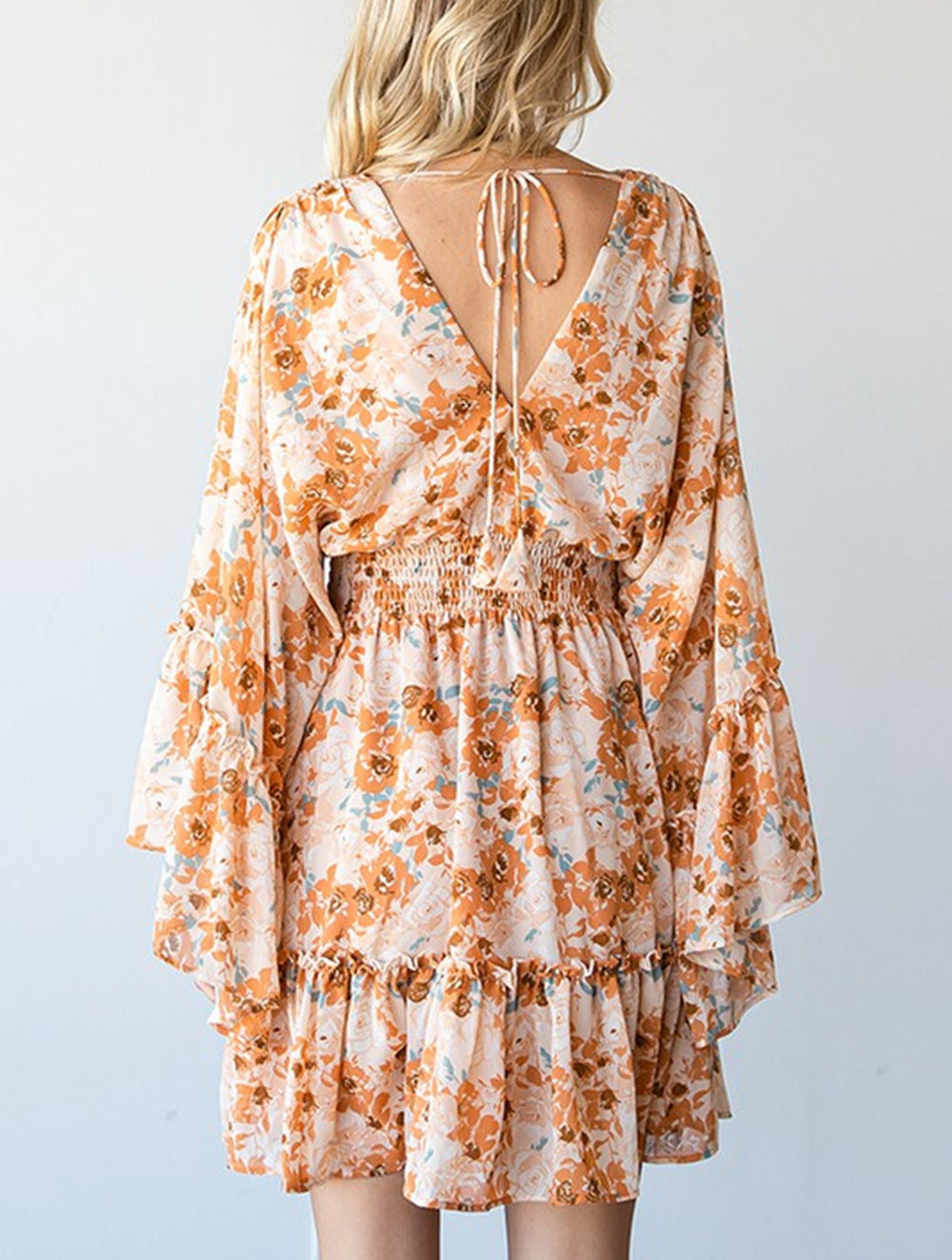 Floral Smocked Waist Dress