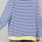 Stripe Oversized Contrast Trim Pullover Sweatshirt