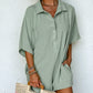 Half Button Collared Loose Romper