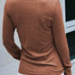 Long Sleeve Snap Button Henley Top