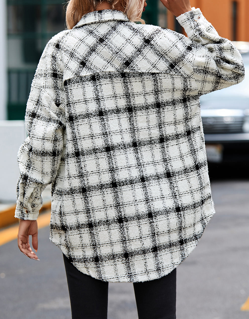 Oversized Plaid Pattern Flannel Shacket