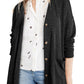 Heather Knit Pocketed Button Front Cardigan