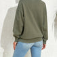 Vintage Wash Pocketed Round Neck Sweatshirt