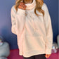 Drawstring Turtleneck Dolman Sleeve Sweatshirt