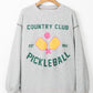 COUNTRY CLUB PICKLEBALL Graphic Exposed Stitching Casual Sweatshirt