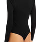 Solid Sweetheart Neck Long Sleeve Bodysuit