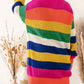 Striped Print Longline Cardigan