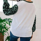 Leopard Colorblock Patchwork Knit Top