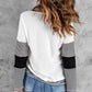 Stylish Colorblock Splicing Stripes Top