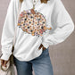 Floral Pumpkin Season Graphic Loose Sweatshirt