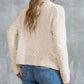 Popcorn Knit Open Front Cardigan