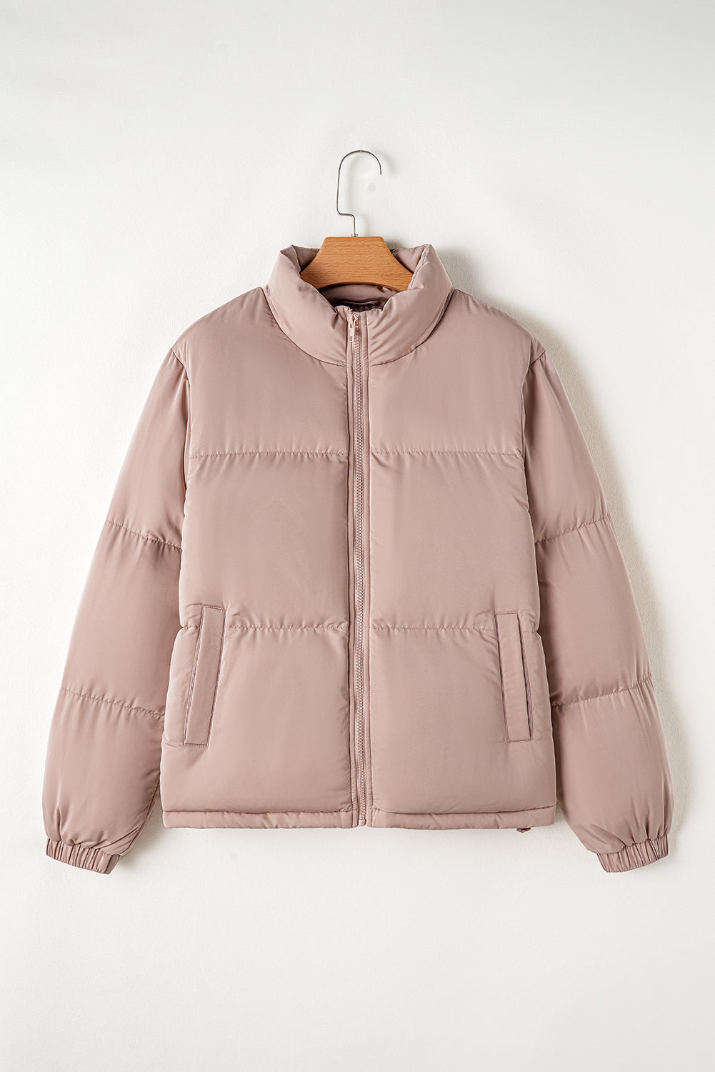 Full Zipper Quilted Puffer Jacket