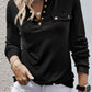 Long Sleeve Snap Button Henley Top