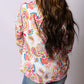 Paisley Pattern Print Buttoned Corduroy Shacket