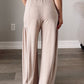 Drawstring Pleated Wide Leg Pants