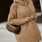 Cowl Neck Drawstring Pullover Hooded Sweater