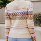 Geometric Print Knitted Long Sleeve Sweater