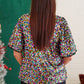 Vibrant Sequin Plus Size Short Sleeve Top