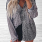 Sequin Color Block Patch Pocket Shirt