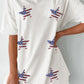 Sequin American Flag Star Graphic Tunic T Shirt