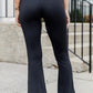 Solid Color High Waist Flare Leggings