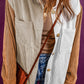 Corduroy Colorblock Loose Shacket