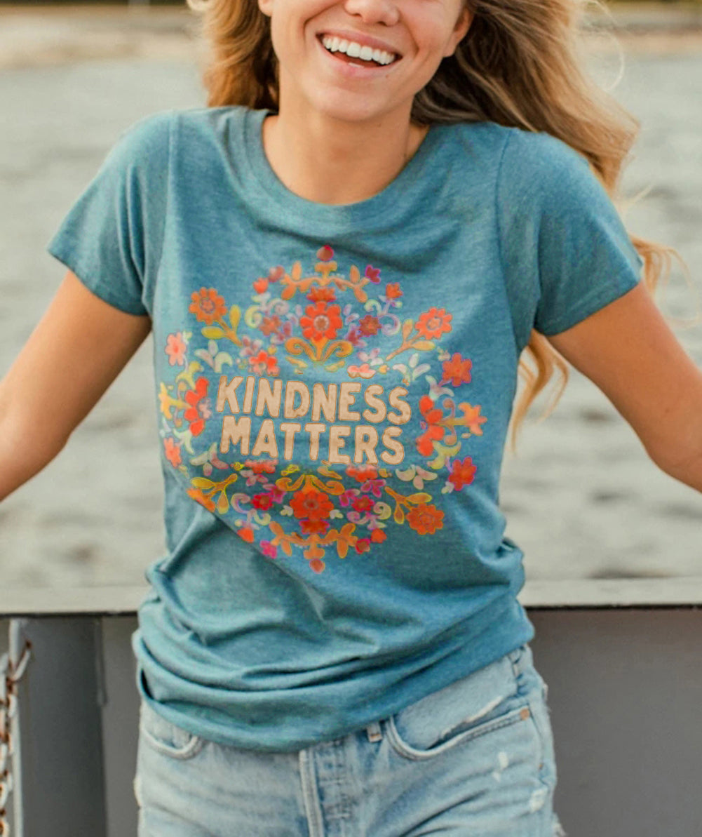 Letters Floral Graphic Tee