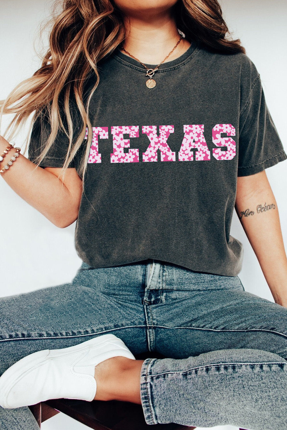 TEXAS Graphic Mineral Wash T-shirt