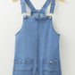 Pocketed Adjustable Straps Denim Overall Dress