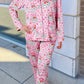 Santa Claus Snowflake Long Sleeve Shirt Christmas Pajama Set