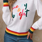 Merry & Bright Colorful Stripes Trim Sweater