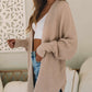 Knitted Dolman Sleeve Open Front Cardigan