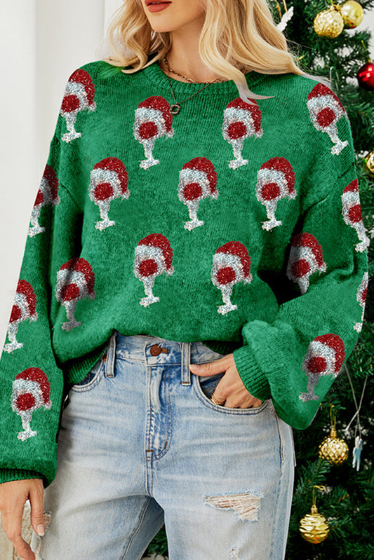 Cheer for Christmas Round Neck Casual Sweater