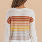 Stripe Long Sleeve Round Neck Sweater
